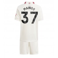 Camisa de time de futebol Manchester United Kobbie Mainoo #37 Replicas 3º Equipamento Infantil 2023-24 Manga Curta (+ Calças curtas)